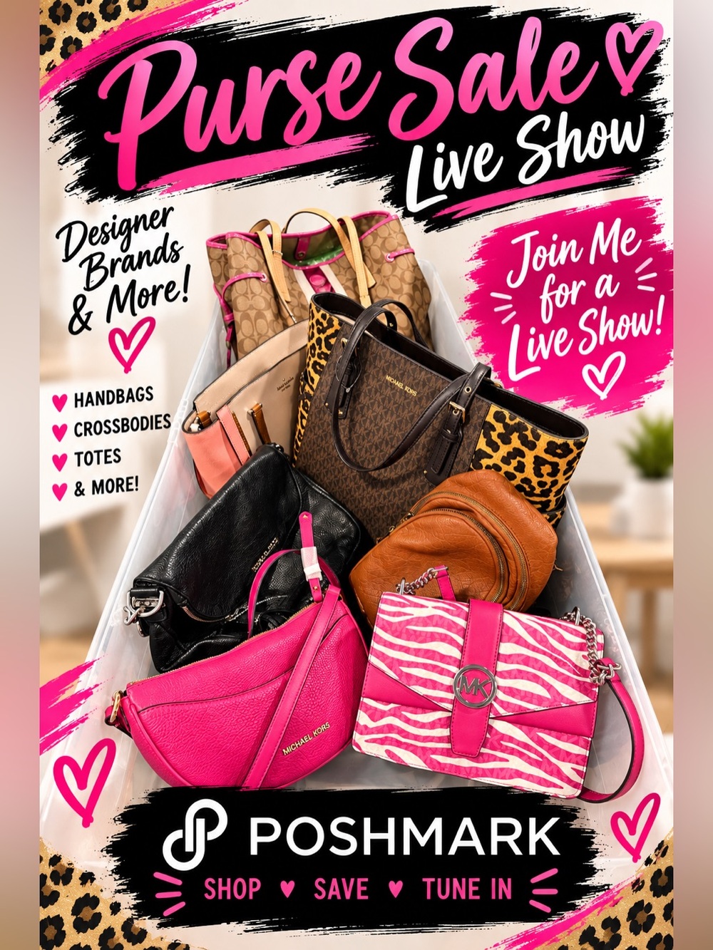 Join me live for my purse sale!!!